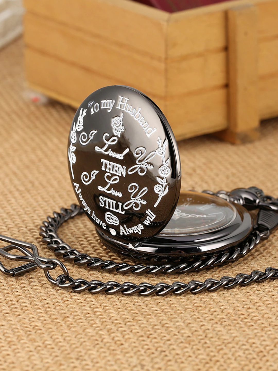 YouBella Pocket Watch Pendant with Chain for Husband Unique Memorable Gift Dual Purpose Stainless Steel Clock for Men (YBWATCH_0029)